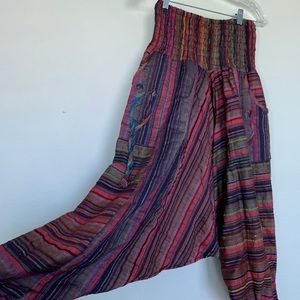Striped harem pants